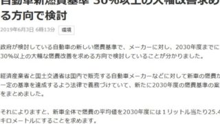 【2030】自動車の燃費基準30%改善は可能か?軽自動車もついに消滅? bee8af9f52d44d322f67eea2b31f704e 320x180